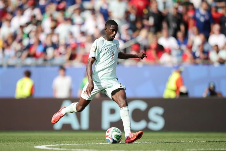 Ousmane Dembélé, una de las figuras de Francia en la victoria ante Marruecos.