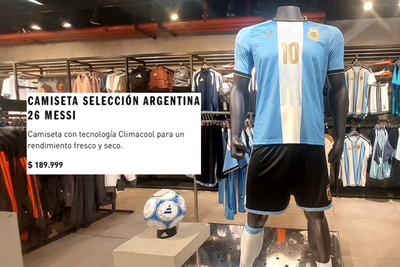 La camiseta especial ya se puede conseguir en Mendoza: supera los 200 mil pesos. La camiseta especial ya se puede conseguir en Mendoza: supera los 200 mil pesos.