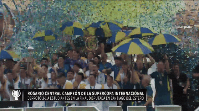 Con un doblete de Ángel Di María, la Supercopa Internacional fue para Rosario Central